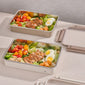 stainless steel container with lid open