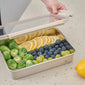 stainless steel food container oat colour